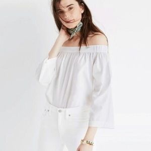 Madewell Off The Should top - white